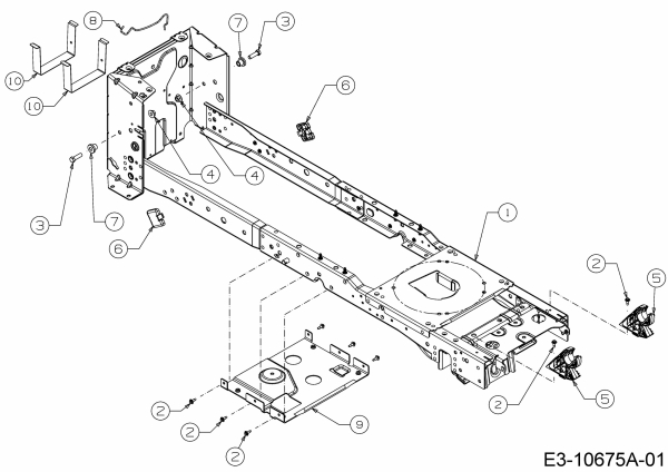 Cub Cadet Ersatzteile Rasentraktoren XT2 PS117I 13CZA1CN603  (2019) Rahmen