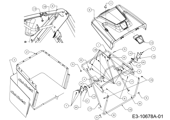 Cub Cadet Ersatzteile Rasentraktoren XT3 QR106E 13BIA5CR603  (2020) Grasfangkorb