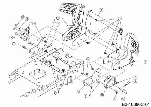Ersatzteile Gartenland Rasentraktoren GL24-106 HK Typ: 13AFA1KR640 (2021) Stoßstange