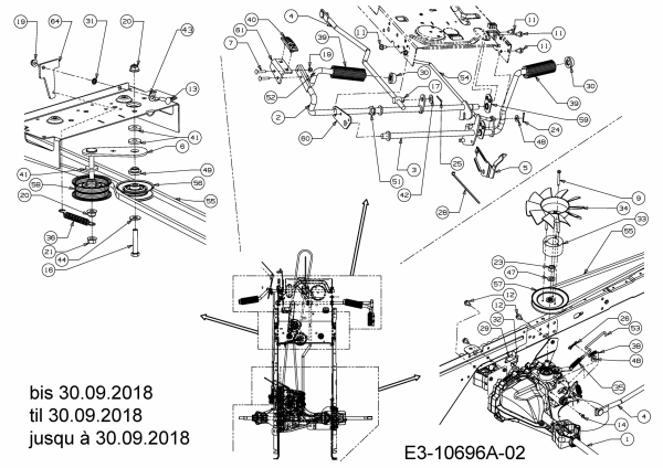 Ersatzteile Black Edition Rasentraktoren 220-105 TWIN H Typ: 13AU71GN615  (2018) Antriebs bis 30.09.2018