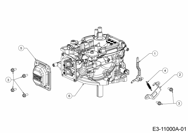 Ersatzteile MTD-Motoren Vertikal 1P51RH Typ: 752Z1P51RH (2019) Reglerarm, Short Block, Zylinderkopfdeckel