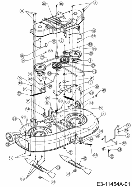 Cub Cadet Ersatzteile Rasentraktoren LT3 PS107 13AJ79DG603 (2020) Mähwerk G (42/107cm)