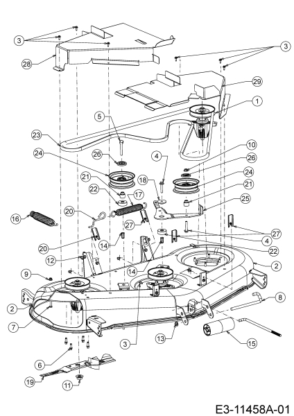 Cub Cadet Ersatzteile Gartentraktoren XT3 QS127 14AFA5CQ603  (2020) Mähwerk Q (50/127cm)