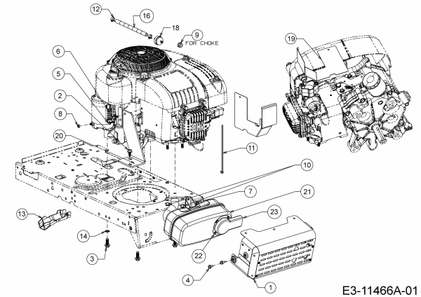 Ersatzteile Riwall Rasentraktoren RLT 92 H Typ: 13A2715E676  (2019) Motorzubehör