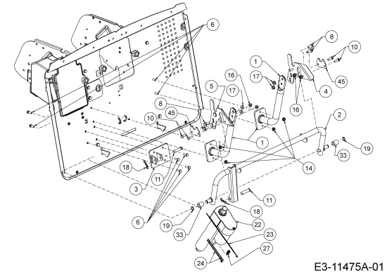 Cub Cadet Ersatzteile Rasentraktoren XT3 QR106E 13AFA5CR603  (2020) Grasfangsackaufnahme, Hubzylinder