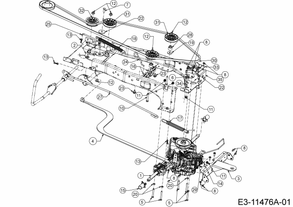 Ersatzteile Greenbase Rasentraktoren V 182 I Typ: 13ATA1KB618 (2020) Fahrantrieb