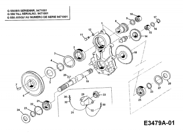 Ersatzteile Gutbrod Einachser G 550 Typ: 00026.02  (1990) Zapfwelle