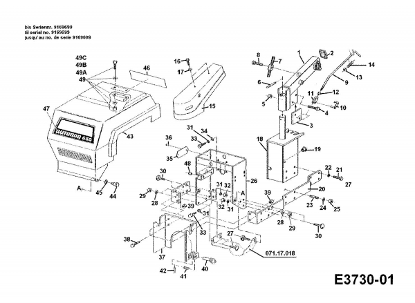 Cub Cadet Ersatzteile Einachser TWT 650 00026.06  (1997) Motorhaube, Unterholm