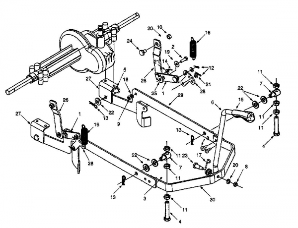 Ersatzteile White Rasentraktoren RI 700 Typ: 13A-312-679 (1999) Mähwerksaushebung