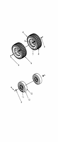 Ersatzteile White Rasentraktoren RI 700 Typ: 13A-312-679 (1999) Räder vorne 15x6