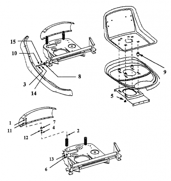Ersatzteile White Rasentraktoren RI 700 Typ: 13A-312-679 (1999) Anti-Vibrationskit