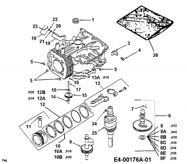 Cub Cadet Ersatzteile Zero Turn Z 42 53BA1B2G603  (2000) Zylinder