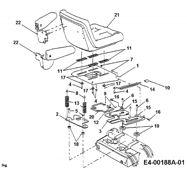 Cub Cadet Ersatzteile Zero Turn Z 42 53BA1B2G603  (1999) Sitz