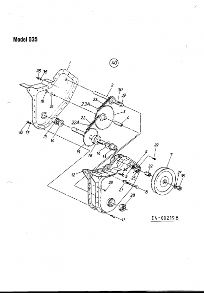 Ersatzteile MTD Motorhacke T 035 Typ: 21A-035-678  (2001) Getriebe 