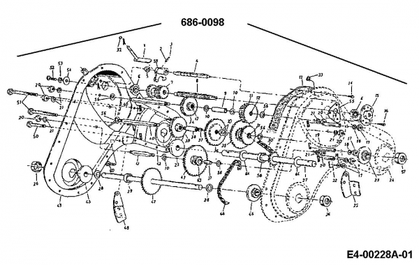 Ersatzteile MTD Motorhacke T/430 Typ: 21A-430-678  (1998) Getriebe 