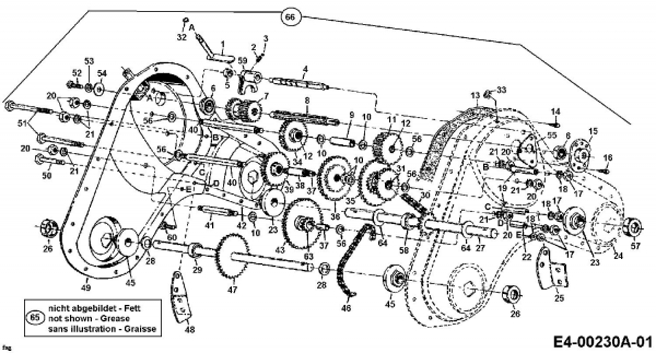 Ersatzteile Kuhn Motorhacken AR 50 Typ: 21A-447-612  (1998) Getriebe