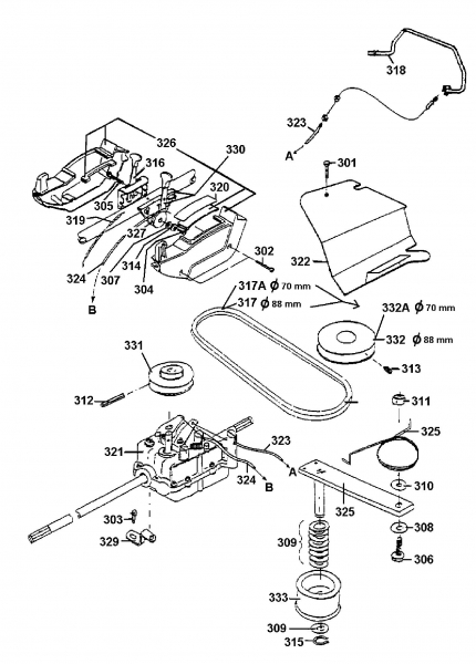 Ersatzteile White Motormäher mit Antrieb RD-21 A Typ: 12A-Q18T679  (2000) Getriebe