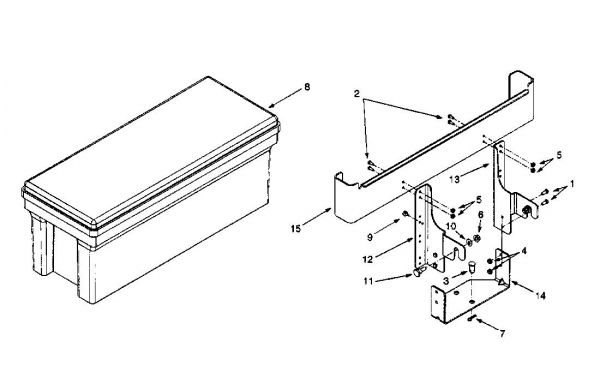 Ersatzteile Zubehör Garten- und Rasentraktoren Werkzeugbox 604 - für 600 und 800 Serie ab 1999 Typ: 190-604-000  (2001) Werkzeugbox