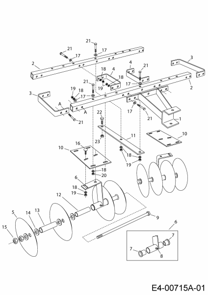 Ersatzteile Zubehör Garten- und Rasentraktoren Kultivator 45-0266  (OEM-190-980) Typ: OEM-190-980  (2002) Grundgerät