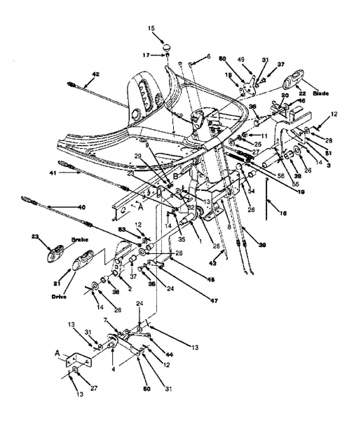 Ersatzteile Lawnflite Rasentraktoren 503 Typ: 13A-312-611 (2002) Pedale