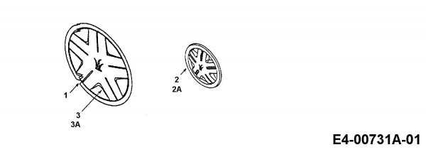 Ersatzteile Mastercut Rasentraktoren Sprinto Typ: 13A-312-659  (2000) Radkappen