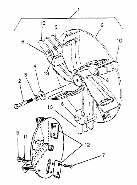 Ersatzteile Gutbrod Laubsauger mit Häckselfunktion 202 Typ: 24A-202B604  (1998) Messerträger mit Messern