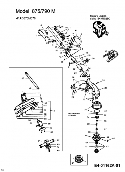 Ersatzteile MTD Motorsense 875/790 M Typ: 41AD875M678  (2004) Grundgerät 