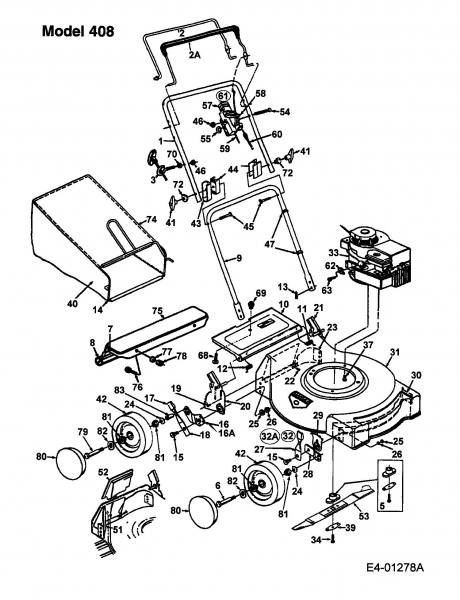 Ersatzteile Gutbrod Motormäher HBM 50 Typ: 11A-408C604  (1997) Grundgerät