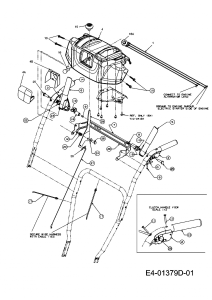 Ersatzteile Troy-Bilt Schneefräsen Polar 10071 Typ: 31AV6ZLO609  (2009) Armaturenbrett