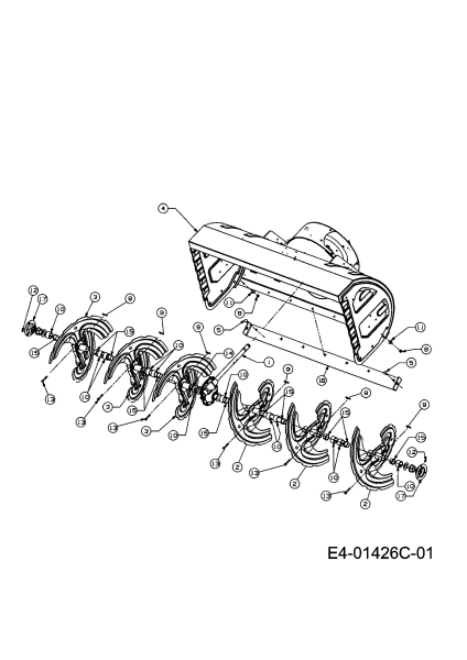 Cub Cadet Ersatzteile Schneefräsen 945 SWE 31AV9J3W603  (2009) Fräsgehäuse
