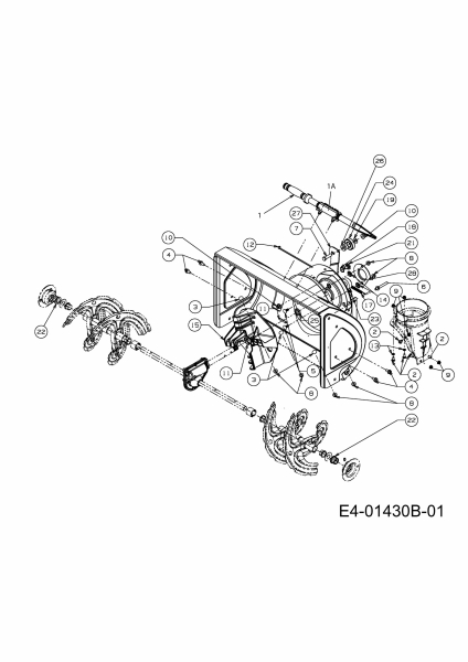 Ersatzteile Troy-Bilt Schneefräsen Polar 5056 Typ: 31A-32AD609  (2009) Schaufelrad