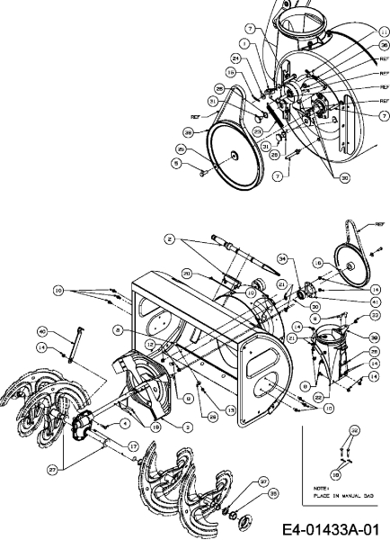 Cub Cadet Ersatzteile Schneefräsen 945 SWE 31AV9P3W603  (2007) Fräsantrieb, Schaufelrad