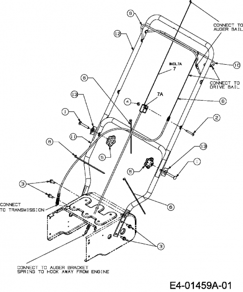 Ersatzteile Troy-Bilt Schneefräsen Polar 5056 Typ: 31A-3PAD609  (2007) Holm