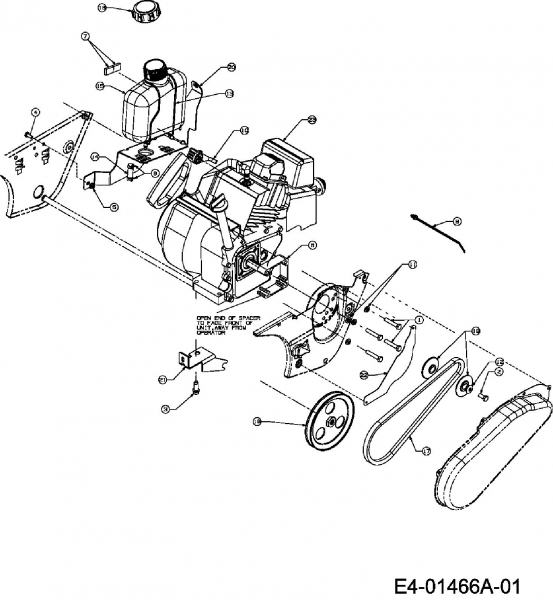 Ersatzteile Troy-Bilt Schneefräsen Polar 5053 Typ: 31A-2R5-609  (2007) Fräsantrieb