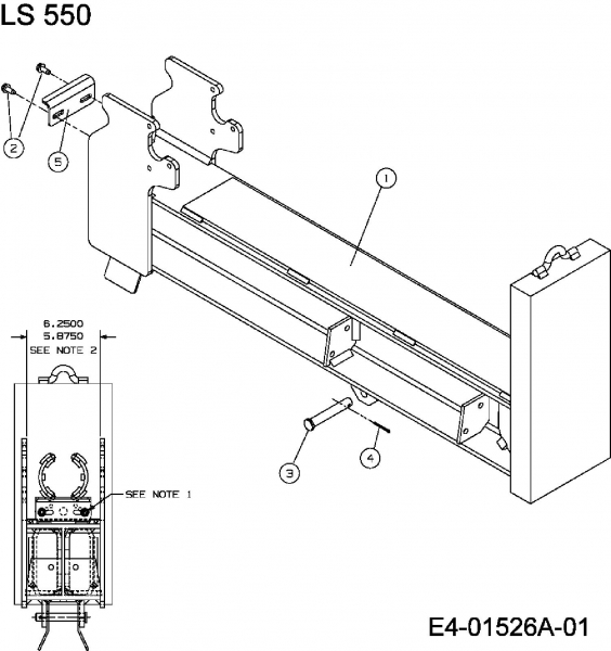 Ersatzteile MTD Holzspalter LS 550 Typ: 24AF550C678  (2009) Tragbalken 