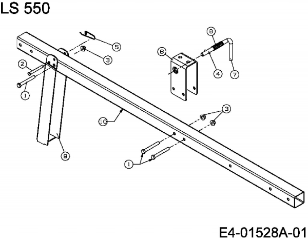 Ersatzteile MTD Holzspalter LS 550 Typ: 24AF550C678  (2008) Zugstange 