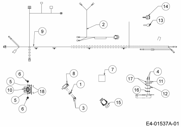 Ersatzteile Massey Ferguson Rasentraktoren MF 38-15 SD Typ: 13AV11CF695  (2007) Elektroteile