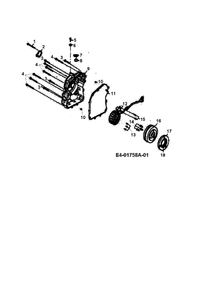 Cub Cadet Ersatzteile Quads UT 300 36AB146-603  (2008) Abdeckung Kurbelgehäuse rechts, Lichtspule, Schwungrad