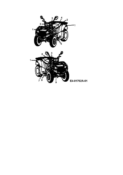 Cub Cadet Ersatzteile Quads UT 300 36AB146-603  (2008) Beschilderung