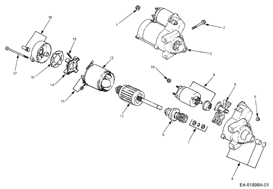 Cub Cadet Ersatzteile Rasentraktoren HDS 2205 13A-298-603  (2004) Elektrostarter