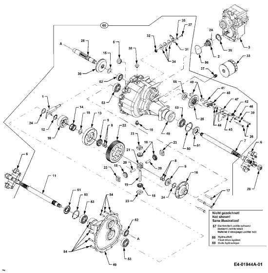 Cub Cadet Ersatzteile Gartentraktoren HDS 3235 14A-672-603  (2003) Differential, Getriebe