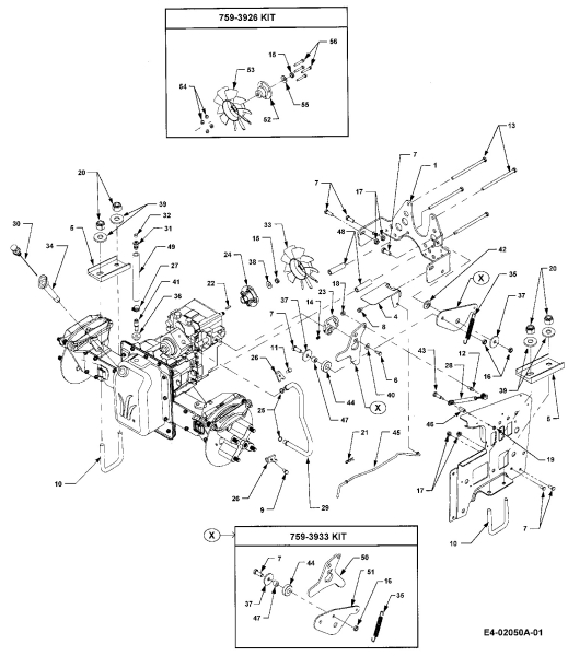 Cub Cadet Ersatzteile Gartentraktoren HDS 3185 14A-665-100  (1998) Anbauteile Hinterachse