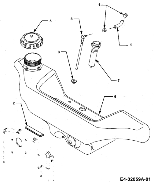 Cub Cadet Ersatzteile Gartentraktoren HDS 3185 14A-665-603  (1999) Tank