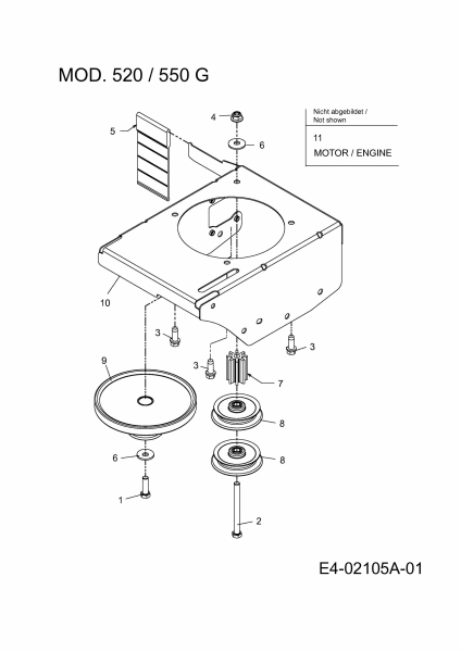 Ersatzteile MTD Rasenkantenschneider 550 G Typ: 25A-550G678  (2013) Rahmen 