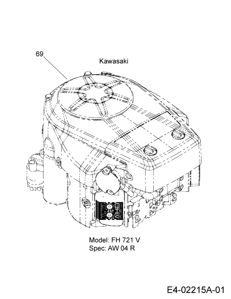 Cub Cadet Ersatzteile Gartentraktoren GT 1225 14AI13CP603  (2008) Motor Kawasaki