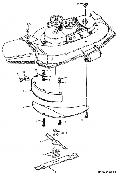 Ersatzteile Zubehör Garten- und Rasentraktoren Mulch Kits für CC 2000 SD Serie mit Mähwerk 42/107cm Typ: 190-315-100  (1997) Mulchklappe, Mulchmesser