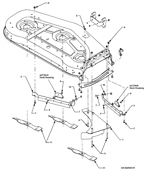 Ersatzteile Zubehör Garten- und Rasentraktoren Mulch Kits für CC 3000 SD Serie mit Mähwerk 54/137cm Typ: 590-507-100  (1999) Grundgerät