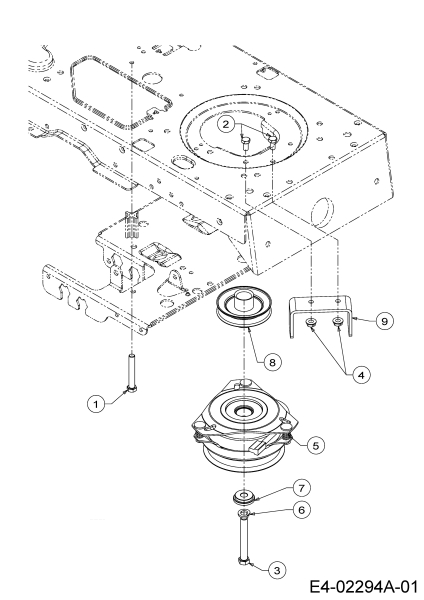 Cub Cadet Ersatzteile Rasentraktoren CC 1527 13A-241G603  (2003) Elektromagnetkupplung, Motorkeilriemenscheibe