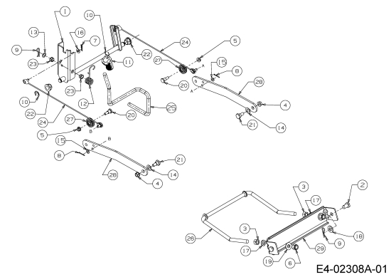 Cub Cadet Ersatzteile Rasentraktoren CC 1527 13A-241G603  (2003) Mähwerksaushebung