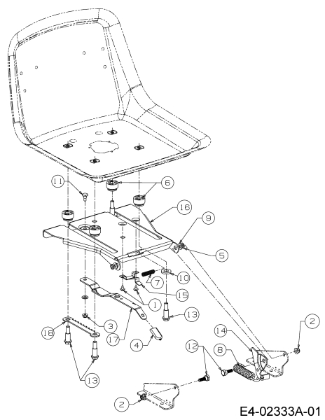 Cub Cadet Ersatzteile Gartentraktoren GT 1223 14AP13CP603  (2005) Sitzträger